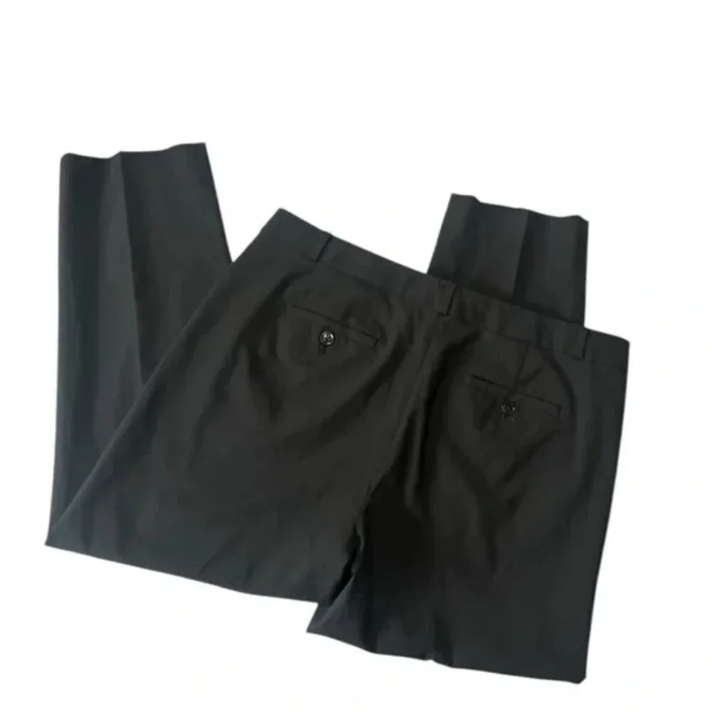 BANANA REPUBLIC - Avery Straight pant sz 12 in Black Color Wool blend inseam 26” - Picture 6 of 7